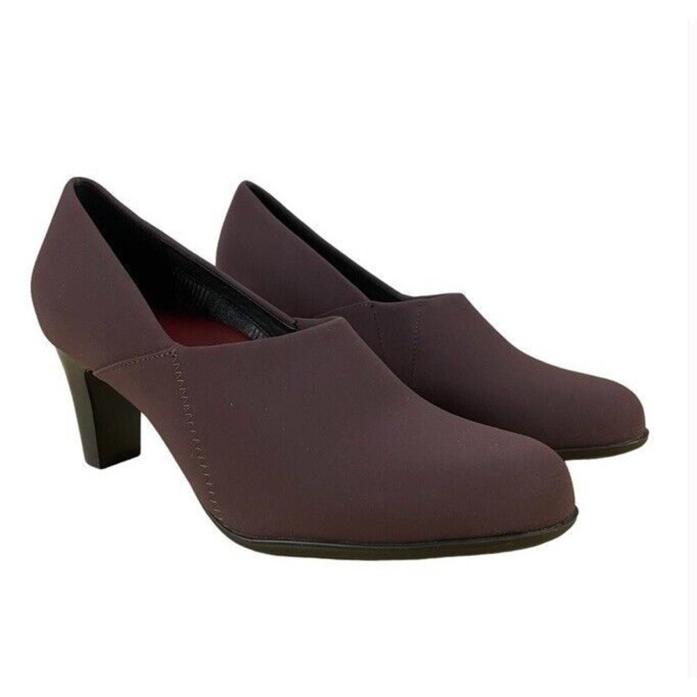 ABEO Pumps Narrow 8 Viera Neutral Nylon Burgundy Comfort Career Work Pumps EUC